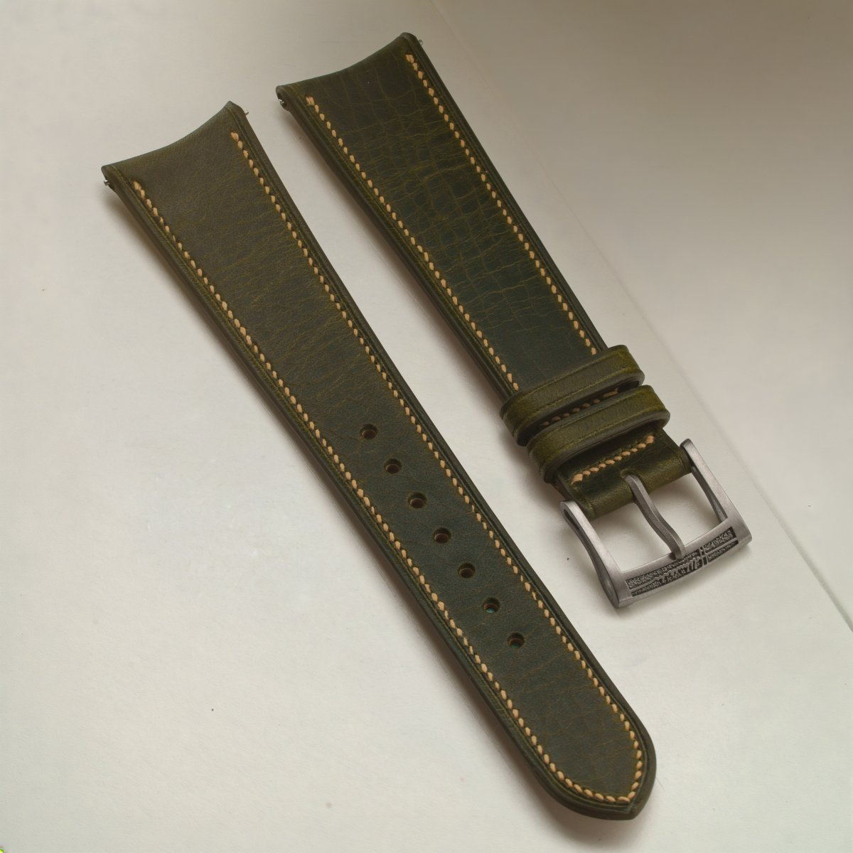 Wax Patina Green diagonal strap view